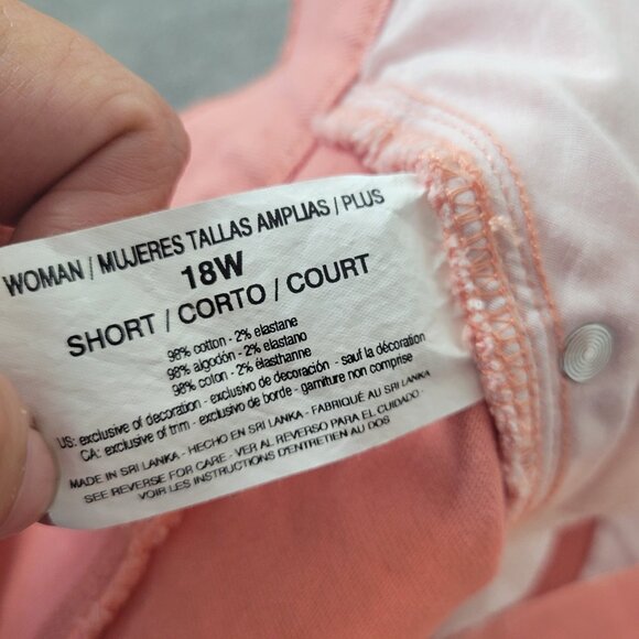 Gloria Vanderbilt Amanda Womens Jeans 18W Plus Capri Orange Denim Zip Fly CAP11E - Picture 9 of 10